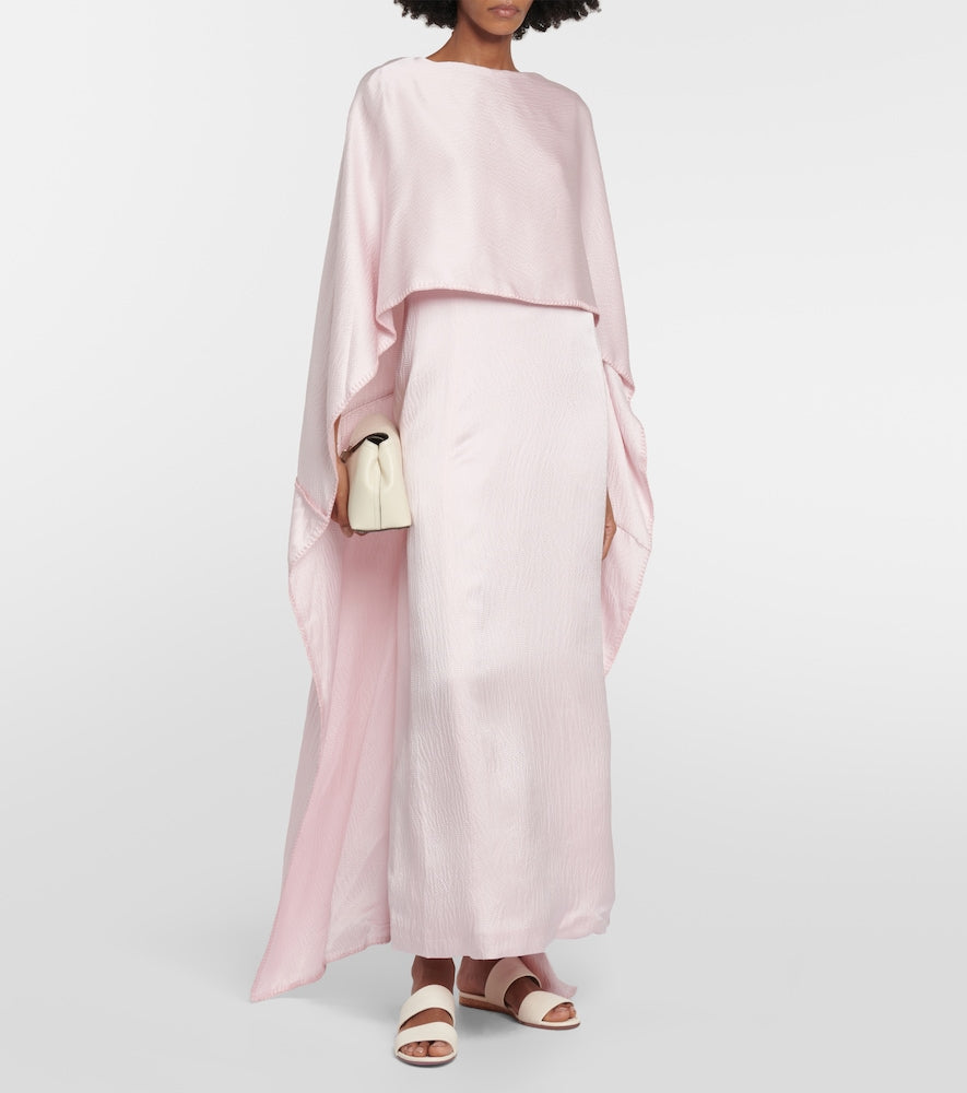 Gabriela Hearst Caped silk satin gown