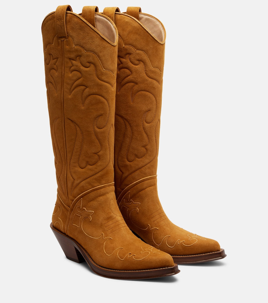 Gabriela Hearst Capitana suede cowboy boots