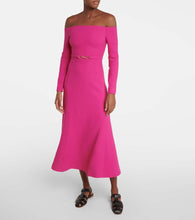 Gabriela Hearst Carole off-shoulder wool gown