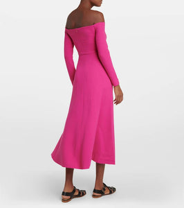 Gabriela Hearst Carole off-shoulder wool gown