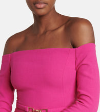 Gabriela Hearst Carole off-shoulder wool gown