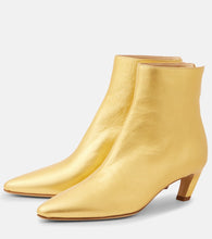 Gabriela Hearst Clayton metallic leather ankle boots