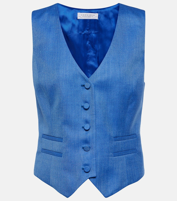 Gabriela Hearst Coleridge wool, silk, and linen vest