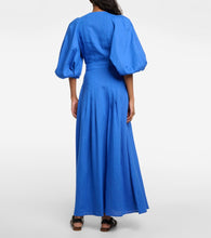 Gabriela Hearst Elea puff-sleeve linen maxi dress