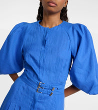Gabriela Hearst Elea puff-sleeve linen maxi dress