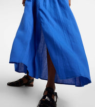 Gabriela Hearst Elea puff-sleeve linen maxi dress