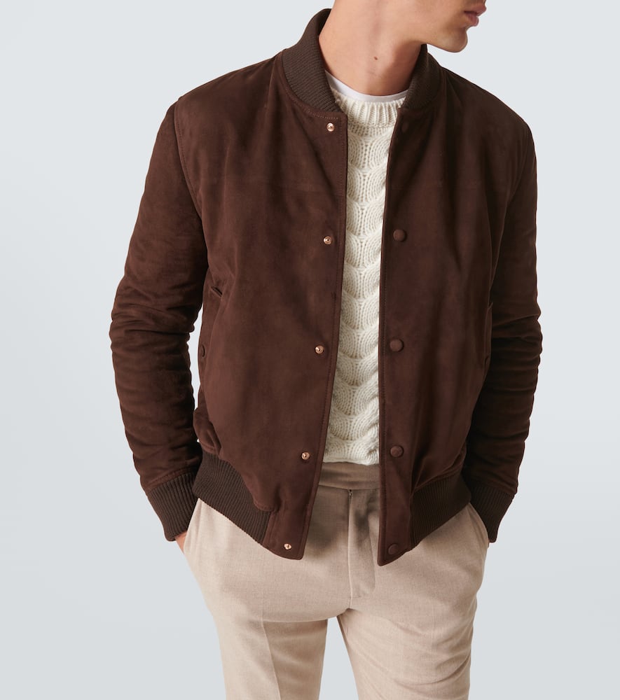 Gabriela Hearst Greg suede bomber jacket