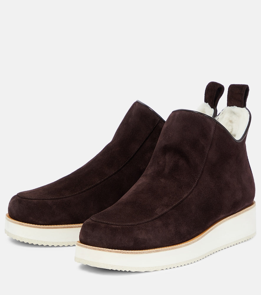 Gabriela Hearst Harry shearling-lined suede ankle boots