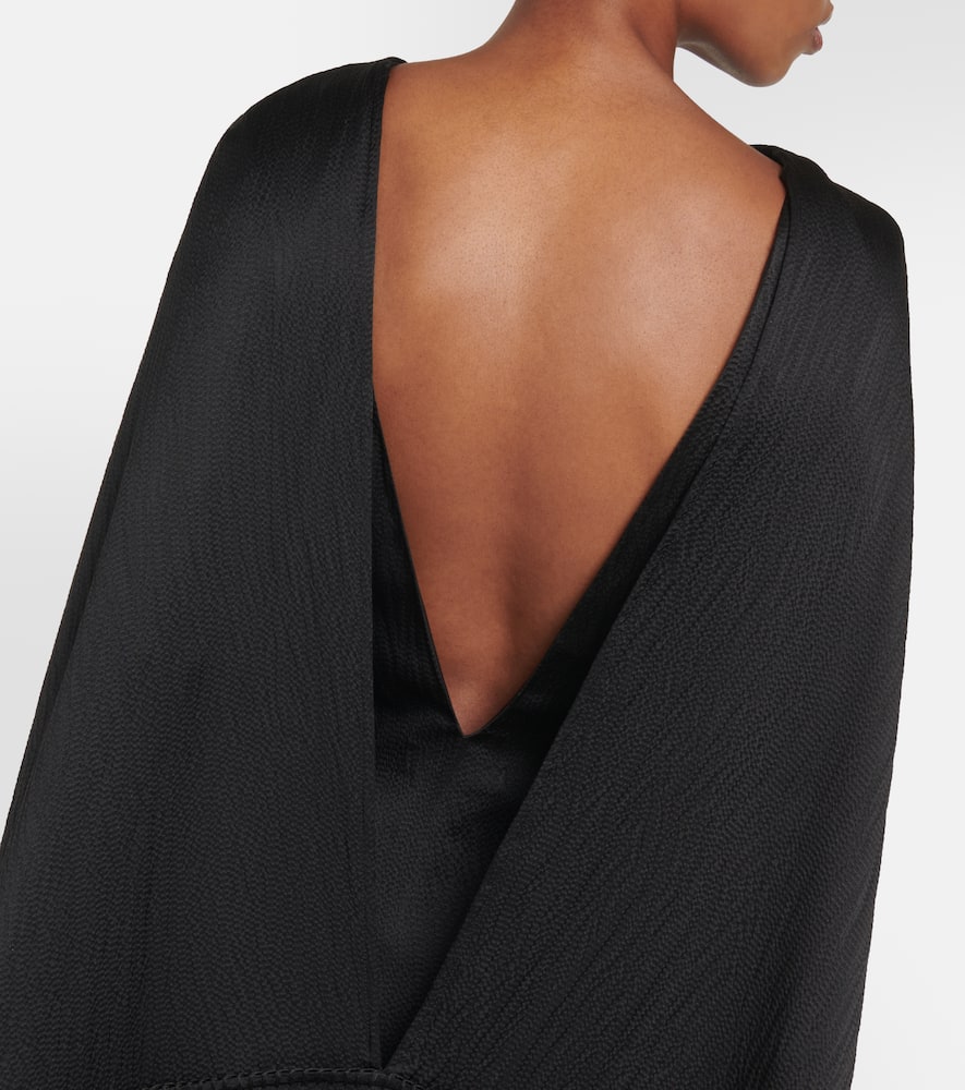 Gabriela Hearst Hunter caped silk satin gown