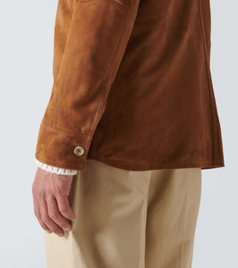 Gabriela Hearst Lucas suede overshirt