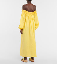 Gabriela Hearst Martha off-shoulder linen maxi dress