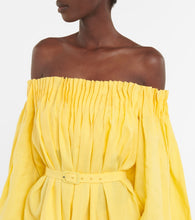 Gabriela Hearst Martha off-shoulder linen maxi dress