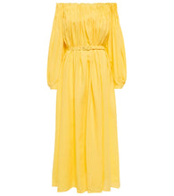 Gabriela Hearst Martha off-shoulder linen maxi dress. Gabriela Hearst Martha 露肩亚麻长裙