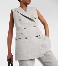 Gabriela Hearst Mayte double-breasted cashmere and linen vest