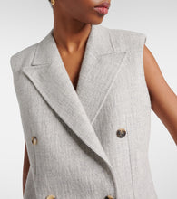 Gabriela Hearst Mayte double-breasted cashmere and linen vest