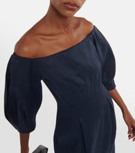 Gabriela Hearst Off-shoulder hemp and cotton midi dress