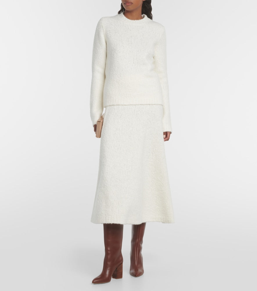 Gabriela Hearst Pablo wool and silk boucl√É¬© midi skirt