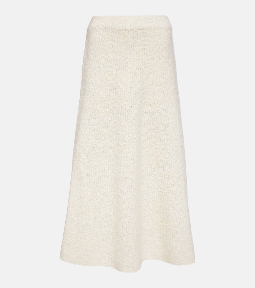 Gabriela Hearst Pablo wool and silk boucl√É¬© midi skirt - Gabriela Hearst Pablo 羊毛和真丝圈绒中长裙
