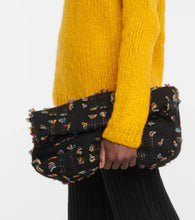 Gabriela Hearst Phoebe fringed cashmere clutch