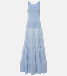 Gabriela Hearst Pozas tiered linen maxi dress