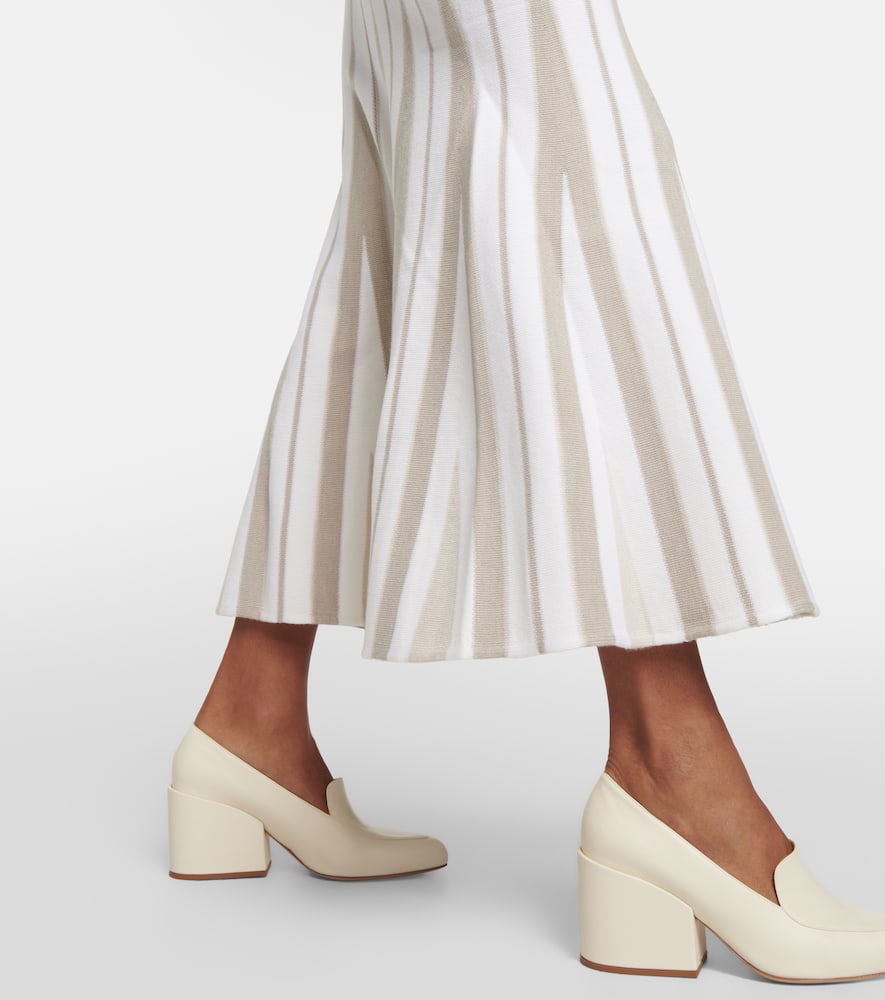 Gabriela Hearst Striped off-shoulder virgin wool maxi dress