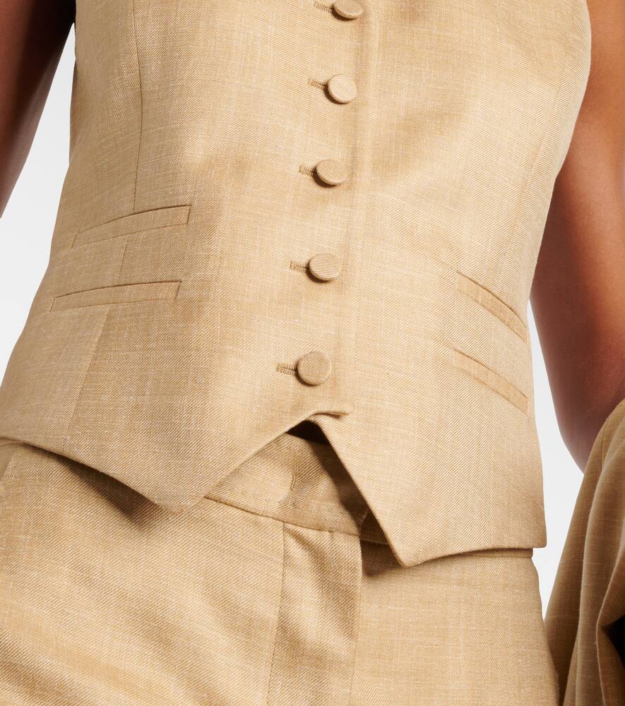 Gabriela Hearst Wool, silk and linen vest