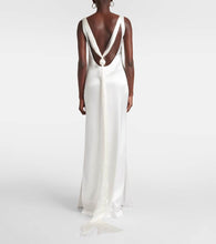 Galvan Bridal Paraiso tasseled satin gown