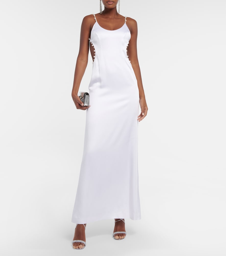 Galvan Bridal Pearled Cove cutout gown