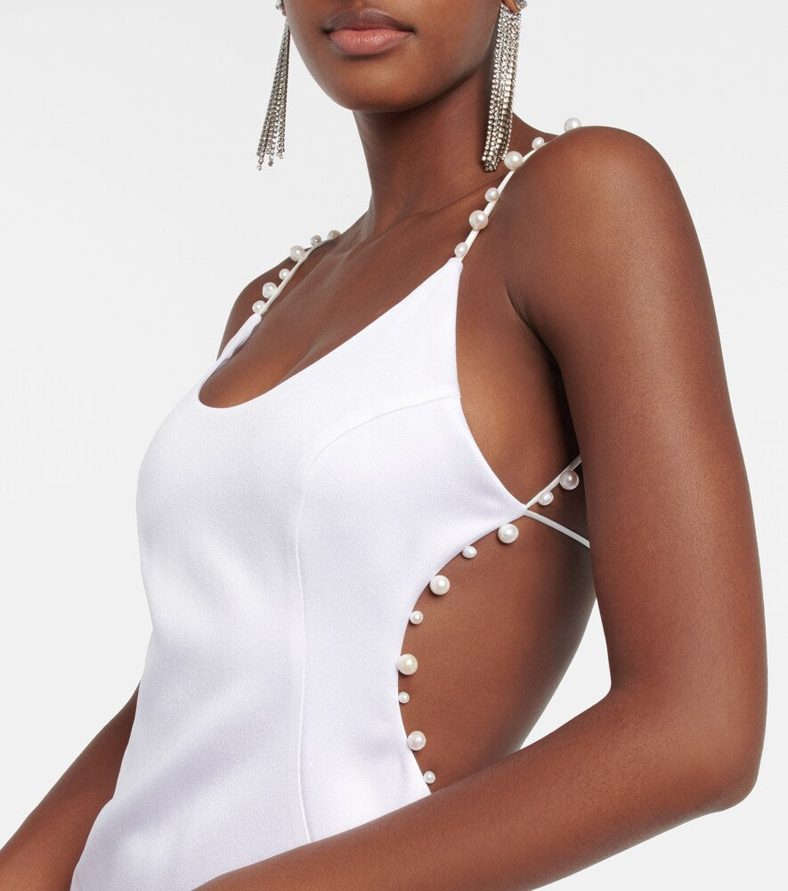 Galvan Bridal Pearled Cove cutout gown