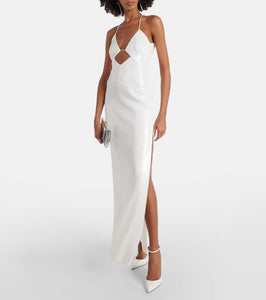 Galvan Bridal sequined halterneck gown