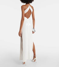 Galvan Bridal sequined halterneck gown