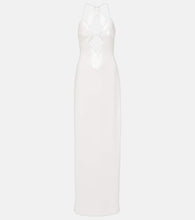 Galvan Bridal sequined halterneck gown