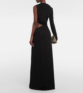Galvan Cutout one-shoulder gown