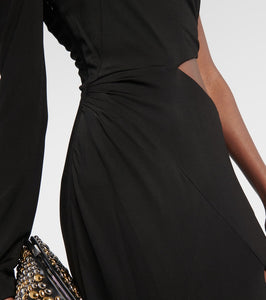 Galvan Cutout one-shoulder gown