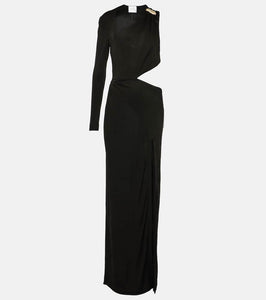Galvan Cutout one-shoulder gown
