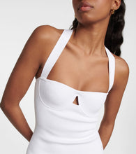 Galvan Diana fringe-trimmed knit midi dress
