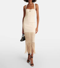Galvan Diana fringed midi dress