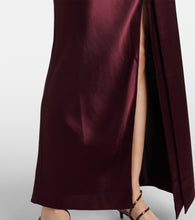 Galvan Emilie tie-neck satin maxi dress