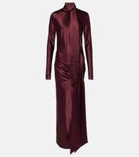 Galvan Emilie tie-neck satin maxi dress. Galvan Emilie 系带缎面长裙