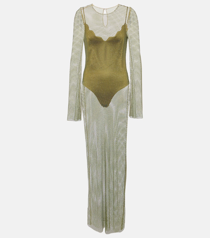 Galvan Gloria crystal-embellished maxi dress. Galvan Gloria 水晶装饰长裙