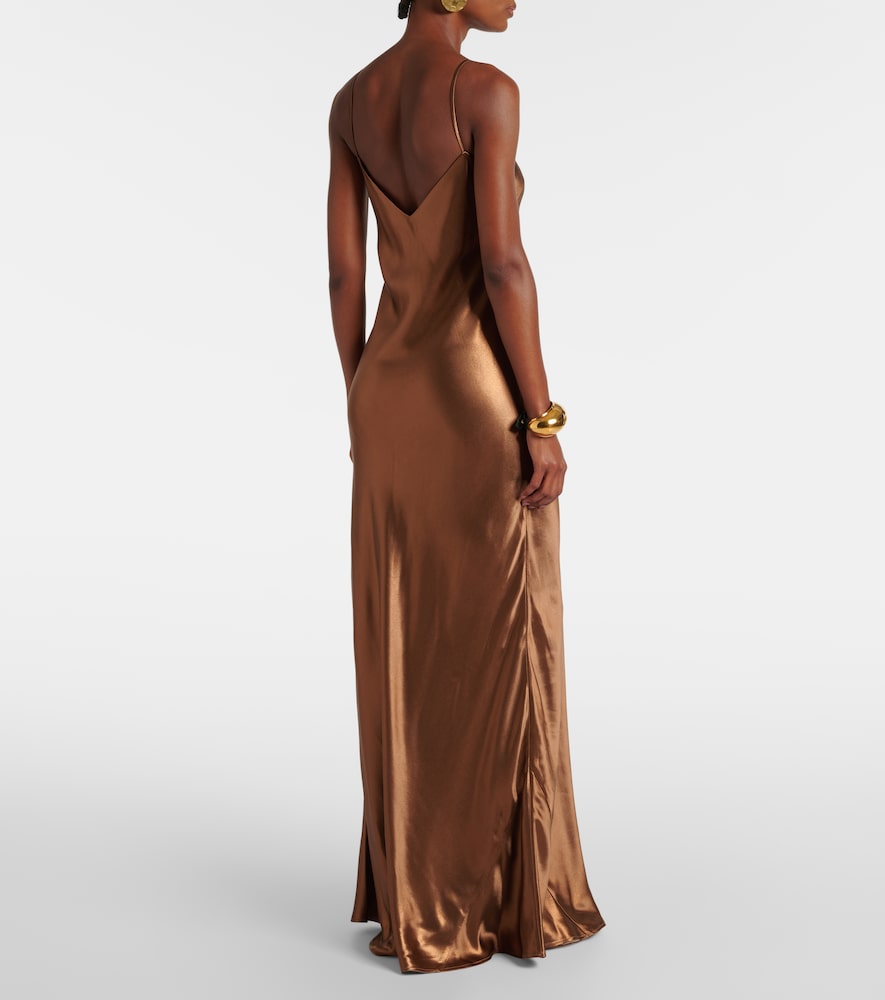 Galvan Provence satin maxi dress