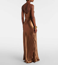 Galvan Provence satin maxi dress