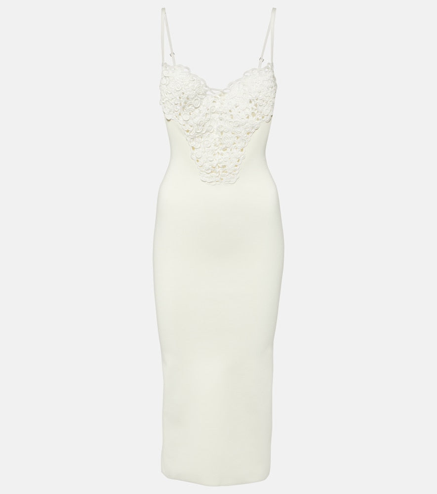 Galvan Sculpted Spiral midi dress. Galvan 雕塑螺旋中长连衣裙