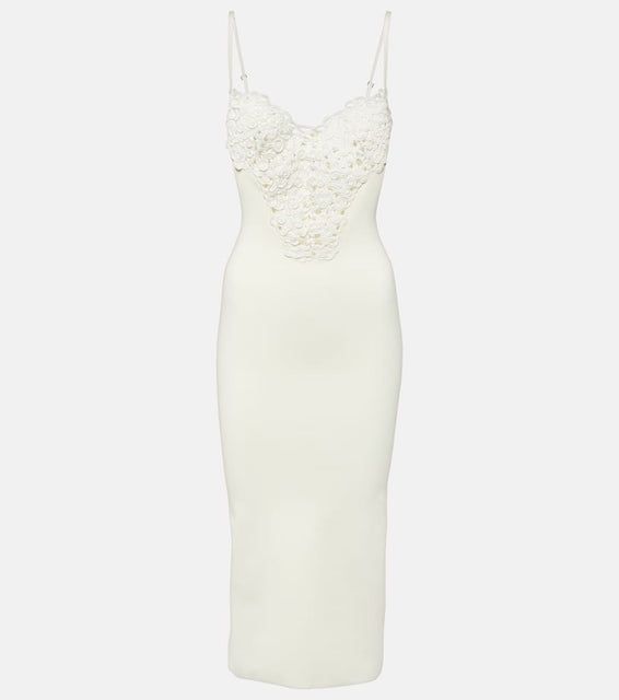 Galvan Sculpted Spiral midi dress
