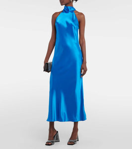 Galvan Siena halterneck midi dress