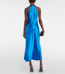 Galvan Siena halterneck midi dress
