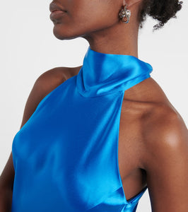 Galvan Siena halterneck midi dress