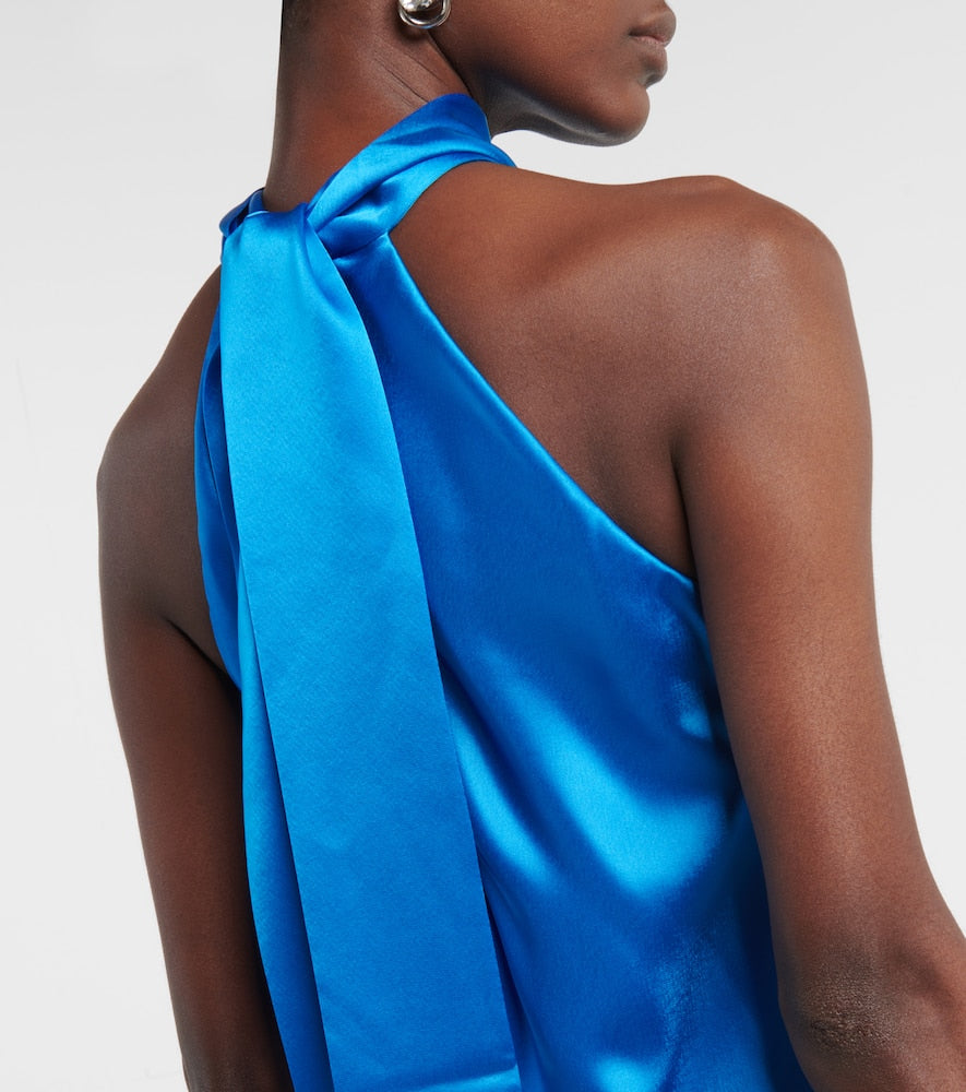 Galvan Siena halterneck midi dress