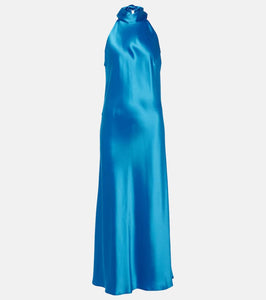 Galvan Siena halterneck midi dress