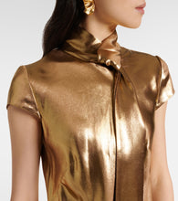 Galvan Solar Gaze scarf-detail satin gown